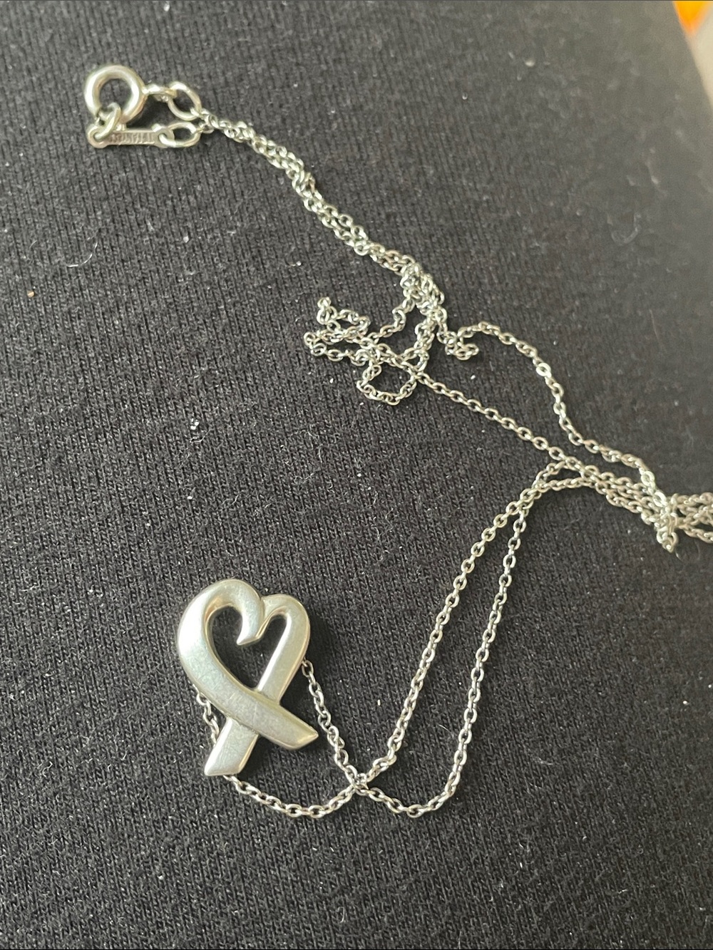 Preowned vintage Tiffany & co loving heart necklace